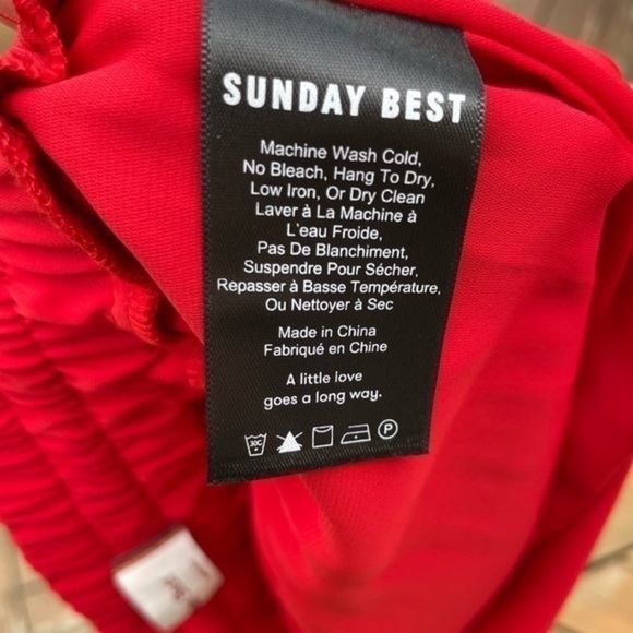 Sunday Best Red Chiffon Drawstring Shorts - Picture 10 of 12